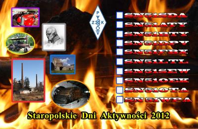 Karta QSL SDA 2012